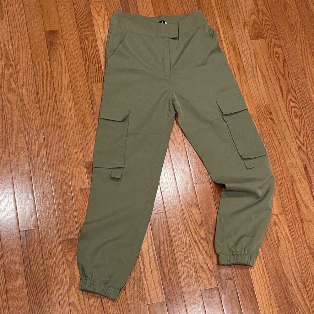 Olive Green Cargo Joggers